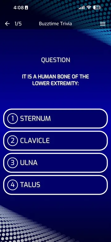 Buzztime Trivia App Screenshot